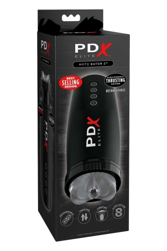 Мастурбатор у колбі Вагіна з вібрацією та всмоктуванням прозорий Pipedream PDX Elite - 1
