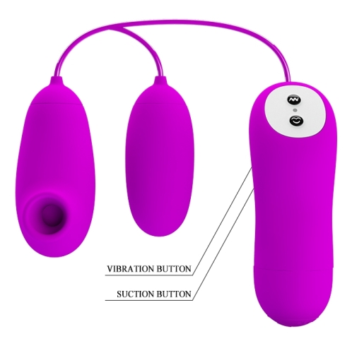 Вакуумный стимулятор с виброяйцом PRETTY LOVE - SUCTION &amp;amp; VIBRO-BULLETS, BI-014925 - 9