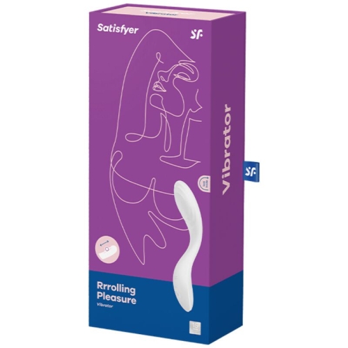 Вибратор для стимуляции точки G с двигающимся шариком белый Satisfyer Rrrolling Pleasure - 5