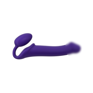 Страпон силиконовый гибкий безременой со стимуляцией клитора и точки G Strap-On-Me Violet L