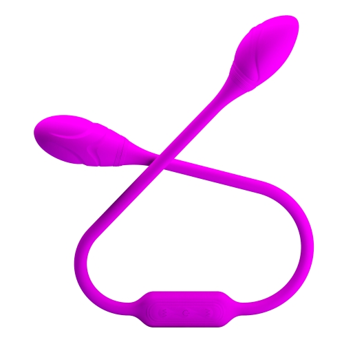 Двухсторонний вибратор для пар фиолетовый LYBAILE PRETTY LOVE Dream Lover's Whip - 4