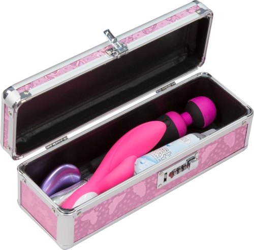 Кейс для хранения секс-игрушек Powerbullet Lockable Vibrator Case Pink с кодовым замком - 5