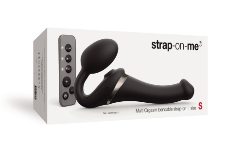 Вибрострапон безремневой с вакуумной стимуляцией черного цвета размер S Strap On Me MULTI ORGASM - 8