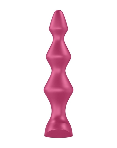 Анальный 12/3,2 см стимулятор-бусины с двумя моторами Satisfyer Lolli-Plug 1 (Berry) Пробка Лолли - 4