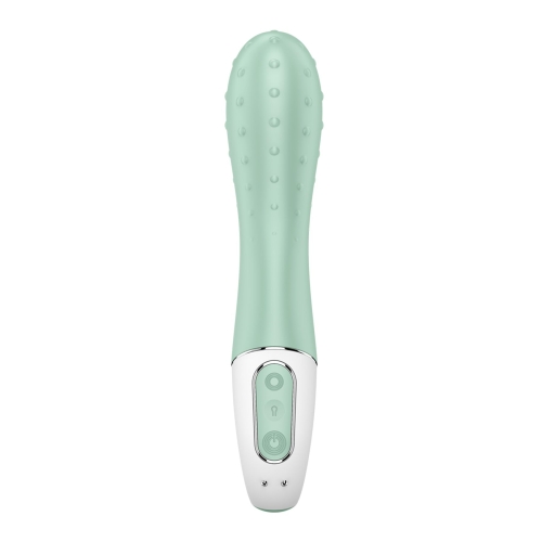 Вібратор вагінальний із пухирцями зелений Satisfyer Air Pump Vibrator 3 - 5