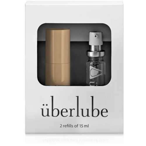 Вагинальный лубрикант премиум класса на силиконовой основе 3 в 1 Uberlube Good to Go Gold 15 мл + кейс - 3