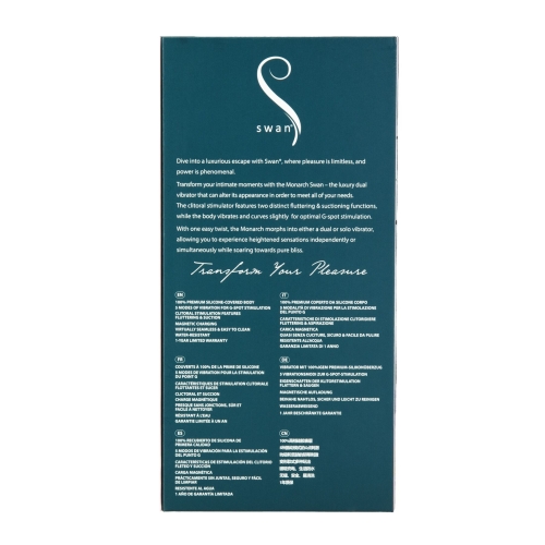 Вакуумний вібратор для стимуляції клітора та точки G зелений Swan The Monarch Swan Teal - 9