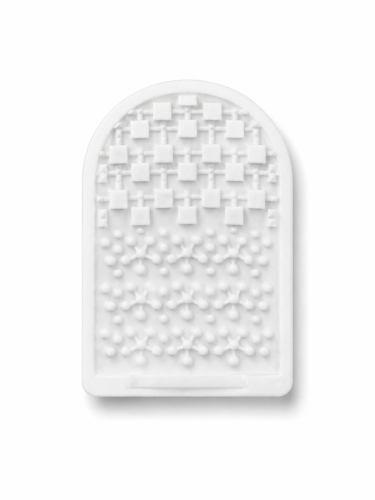 Мини-мастурбатор нереалистичный с рельефом кубиков белый Loveshop Daubao Pocket Genius - 3