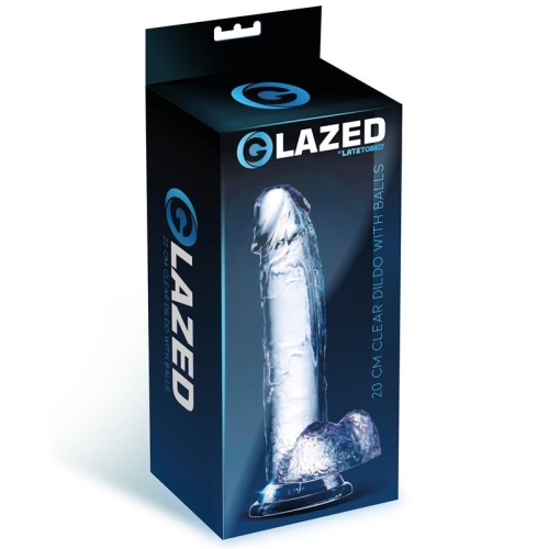 Фаллоимитатор реалистичный на присоске прозрачный Latetobed Realistic Dildo Testicles - 2