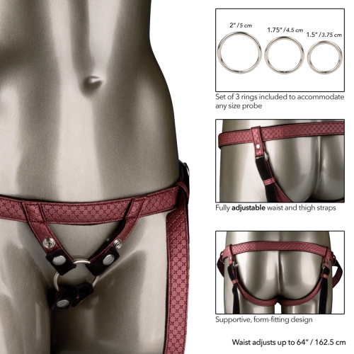 Трусики для страпону червоного кольору California еxotic novelties Exotic The Regal Duchess - 5