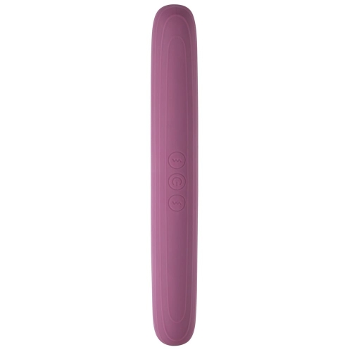Вагінально-кліторальний вібратор двосторонній фіолетовий Sweet Em Velvet Lure - 1