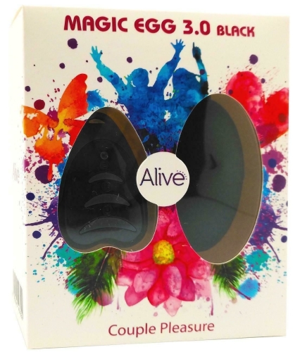 Виброяйцо мегавибрация силиконовое с пультом ДУ черное Alive Magic Egg 3.0 - 2