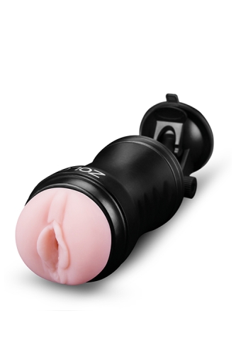 Автоматический мастурбатор вагина на присоске телесного цвета Zolo Solo Handsfree Masturbator - 3