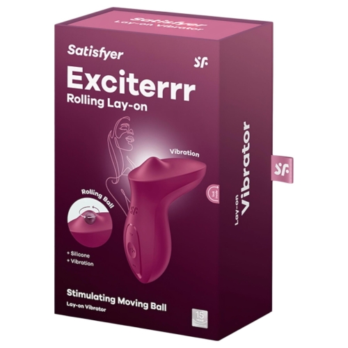 Вібратор для клітора бордовий Satisfyer Exciterrr - 6