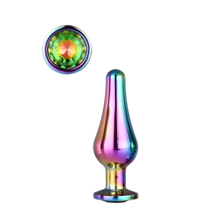 Анальная пробка конической формы Dream Toys GLEAMING LOVE COLOURED PLEASURE PLUG S