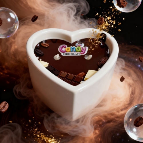 Масажна свічка у формі серця з ароматом шоколаду Candy Chocolate 70 мл - 7