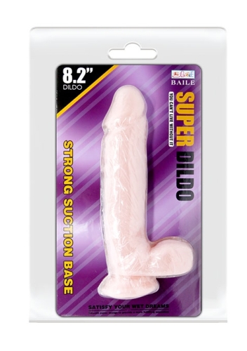Суперреалистичный фаллоимитатор на присоске телесного цвета &amp;quot;SUPER DILDO 8.2&amp;quot; - 6