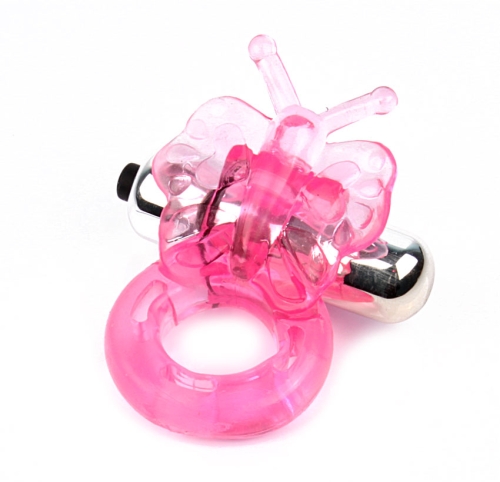 Кольцо эрекционное с вибрацией BUTTERFLY RING EROKEY - 1