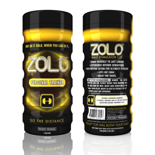 Мастурбатор для чоловіків золотистого кольору Zolo Personal Trainer Cup - 1