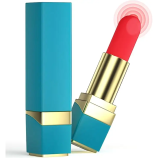 Вибратор помада для клитора голубого цвета Cottelli Collection Lipstick 