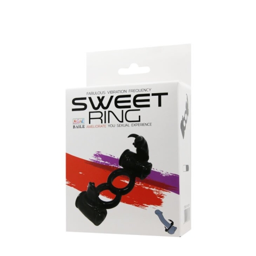 Эрекционное вибро кольцо с стимулятором клитора Sweet RING LYBAILE - 9