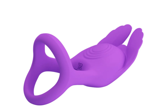 Эрекционное вибро кольцо на член фиолетового цвета Cottelli Collection Pretty Love Vibration Penis Ring SILAS - 7