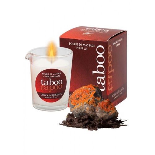 Масажна свічка для чоловіків з ароматом дикого лишайника Ruf TABOO 60 гр - 1