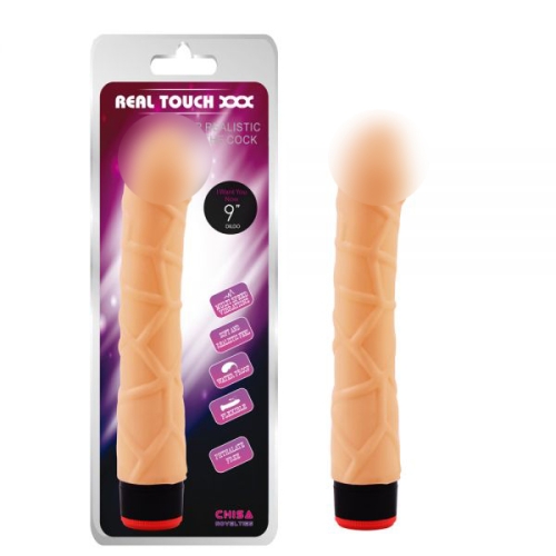 Вагінальний вібратор із венами Chisa Vibe Cock 9.0 тілесний - 1