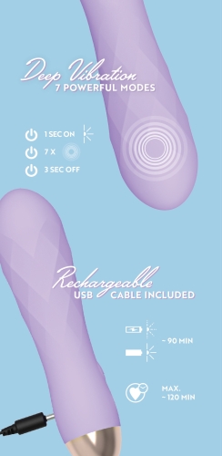 Міні вібратор із незвичайною текстурою фіолетового кольору Cuties Mini Vibrator - 2