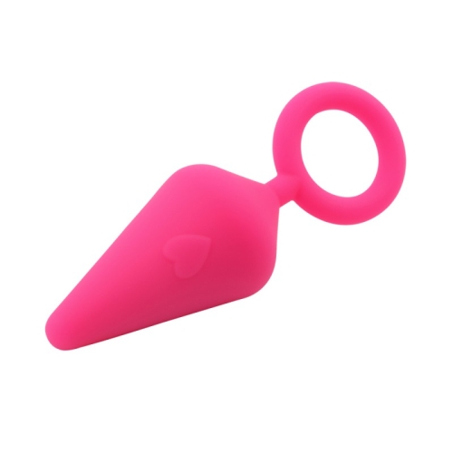Анальная пробка с кольцом розового цвета Chisa Candy Plug Small - 2