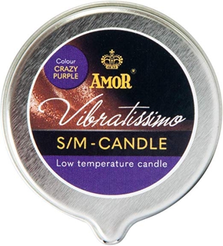 Массажная свеча темно фиолетового цвета Amor Vibratissimo Crazy 50 мл - 4