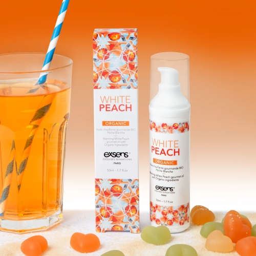 Масажне масло з ароматом білого персика EXSENS Organic 50мл - 4
