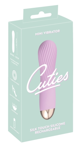 Вибропуля ребристая для клитора розового цвета Soft Silicone Cuties Mini Vibrator - 6