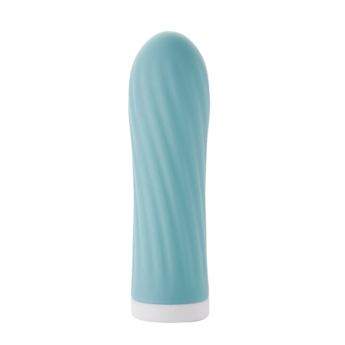 Мини вибратор для клитора рельефный голубого цвета Sweet Em Velvet Lure - 1