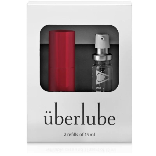 Вагинальный лубрикант премиум класса на силиконовой основе 3 в 1 Uberlube Good to Go Red 15 мл + кейс - 3