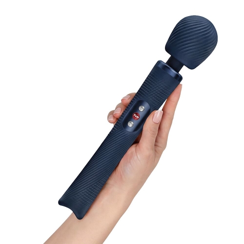 Массажер в виде микрофона супермощный и легкий синий Fun Factory VIM Vibrating Wand до 6 часов работы - 5