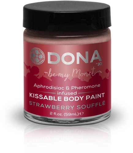 Фарба для тіла Dona Kissable Body Paint-STRAWBERRY SOUFFLE 59 мл - 1