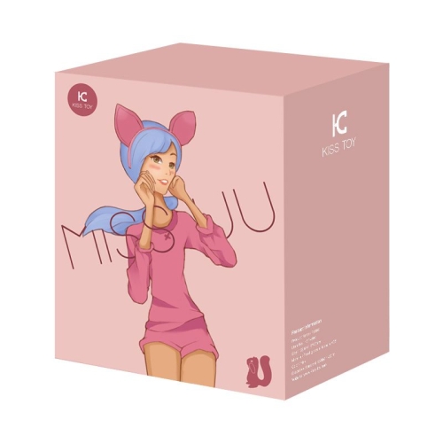 Вакуумный вибратор для клитора в виде белки розовый KissToy Miss UU - 4