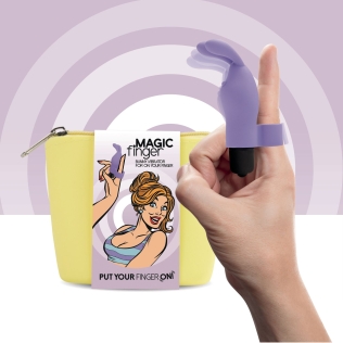 Вибратор на палец для стимуляции клитора фиолетовый FeelzToys Magic Finger Vibrator