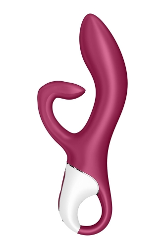 Вибратор с отростком для клитора красного цвета Satisfyer Embrace me Berry - 2