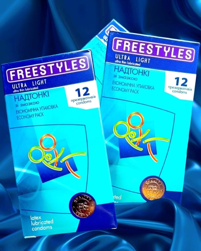 Презервативы Супертонкие FREESTYLES №12 Ultra Light Суперчувствительные - 1
