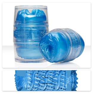 Мастурбатор Двухсторонний Анус и Вагина синего цвета Fleshlight Quickshot Alien