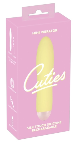 Міні вібратор для стимуляції клітора жовтого кольору Soft Silicone Cuties - 1