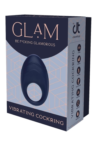 Эрекционное виброкольцо на член синее Dream Toys Glam - 6