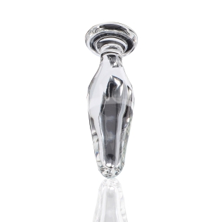 Пробка анальна зі скла прозора ToyJoy Glass Worxx Star Sparkler