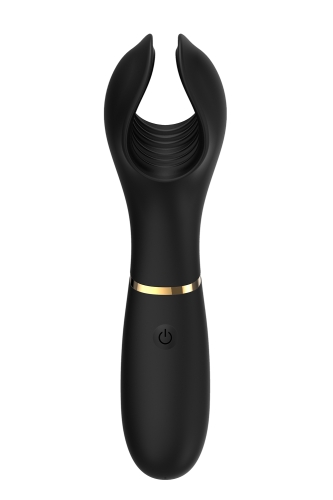 Мастурбатор для пеніса із вібрацією чорного кольору Dream Toys ELITE MAEL - 4