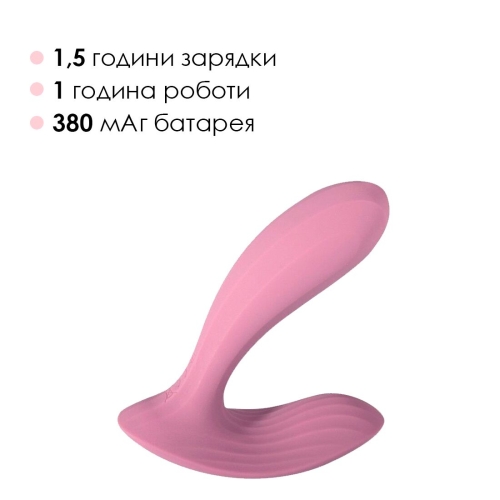 Смарт вібратор в рожевий трусики Svakom Erica Romantic 2 мотора - 6