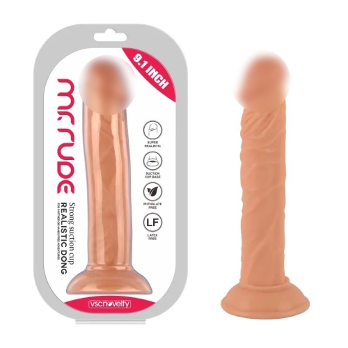 Фаллоимитатор реалистик на присоске Realistic Dong Flesh Mr. Rude 9.1 бежевый - 1