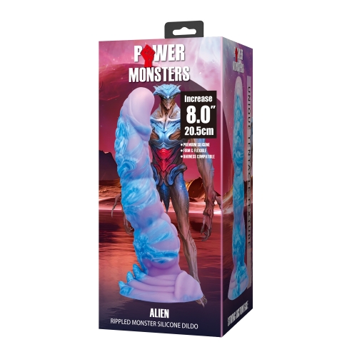 Фаллоимитатор силиконовый на присоске фиолетовый Baile Power Monsters Alien - 2