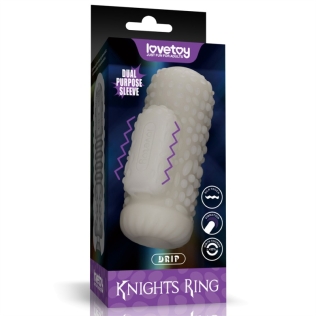 Вібронасадка на член точкова біла Lovetoy Knights Ring